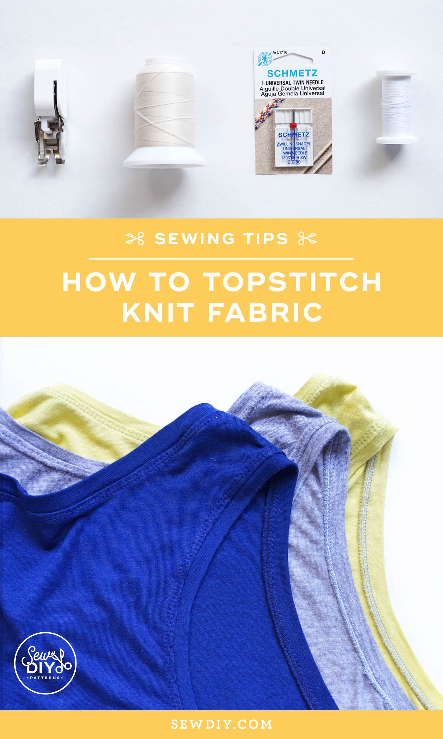 Sewing double 2024 knit fabric